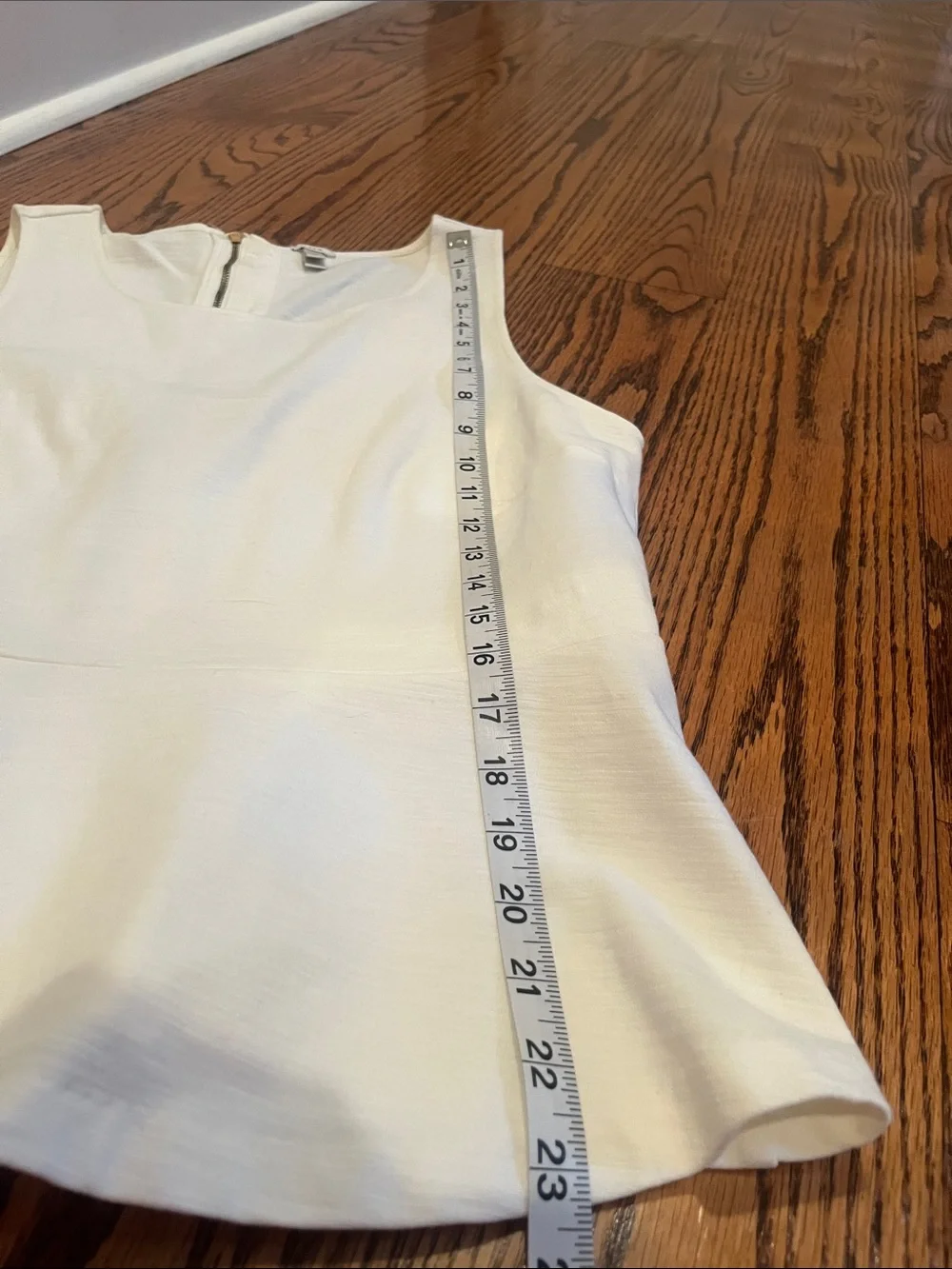 J. Crew Ivory Sleeveless Peplum Top
